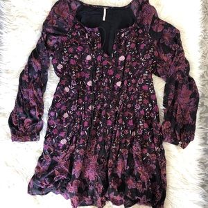 Free people pink and purple Flowy floral dress